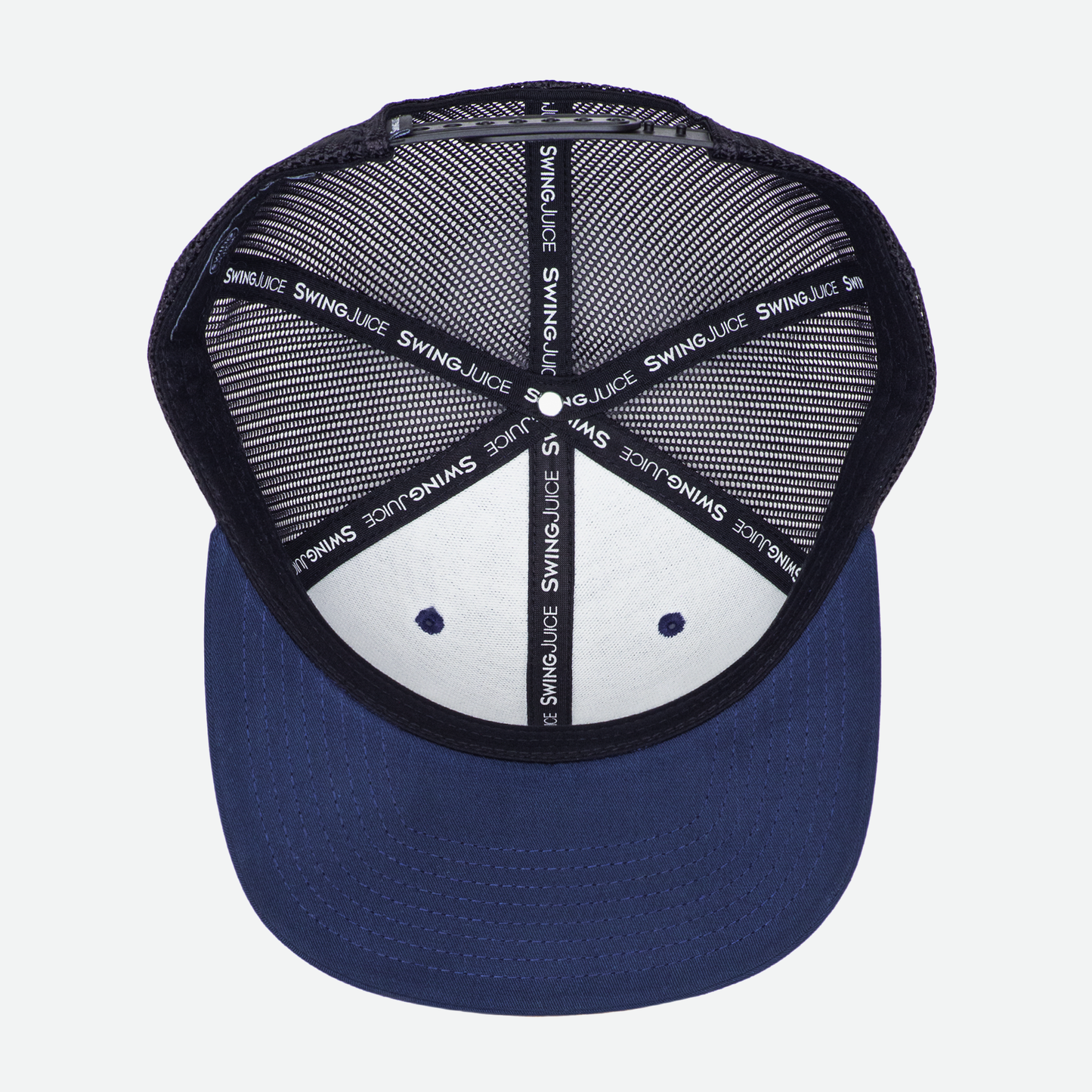 Golf 8-Bit Unisex Trucker Hat Navy O/S SwingJuice