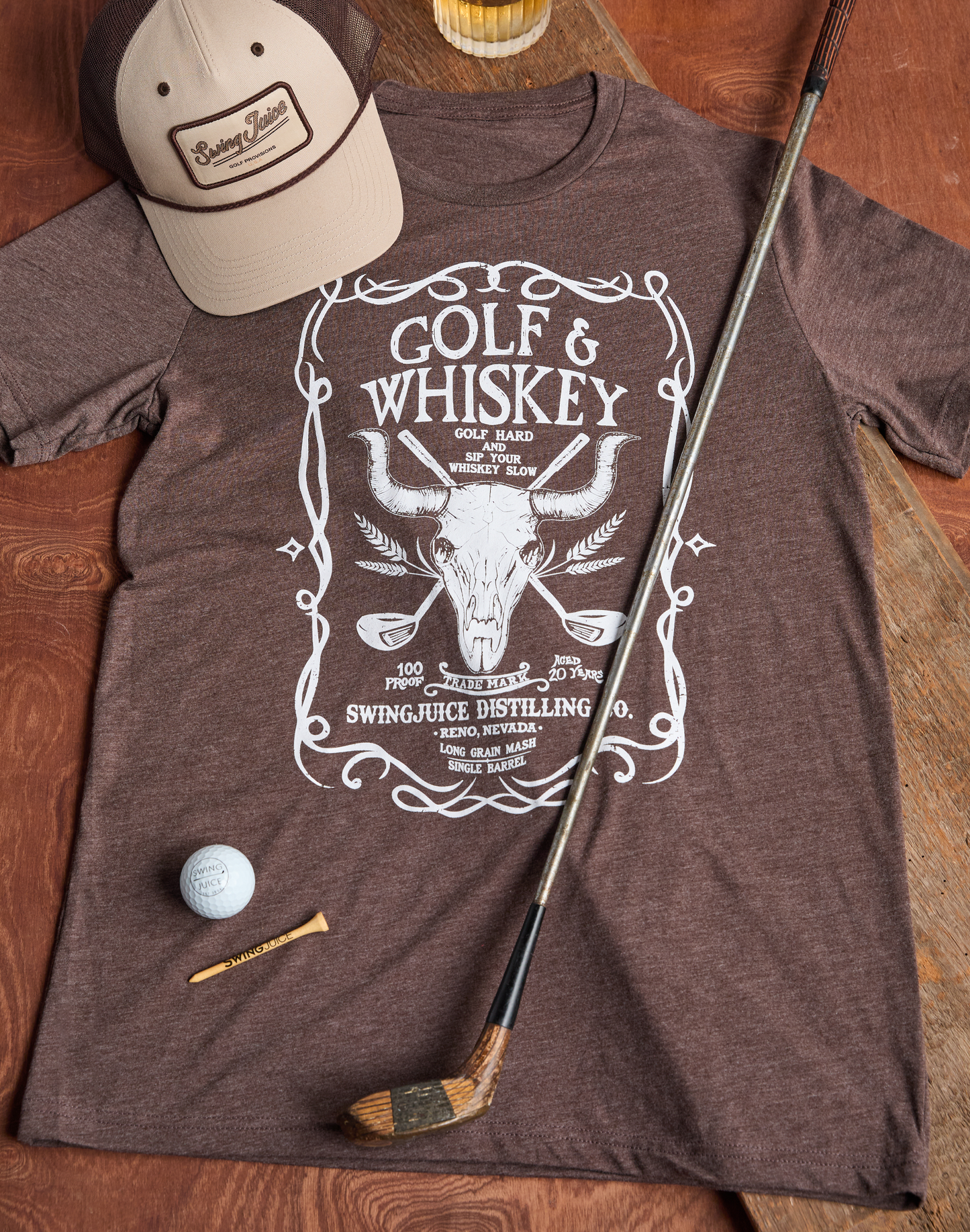 Golf & Whiskey Unisex T-Shirt SwingJuice