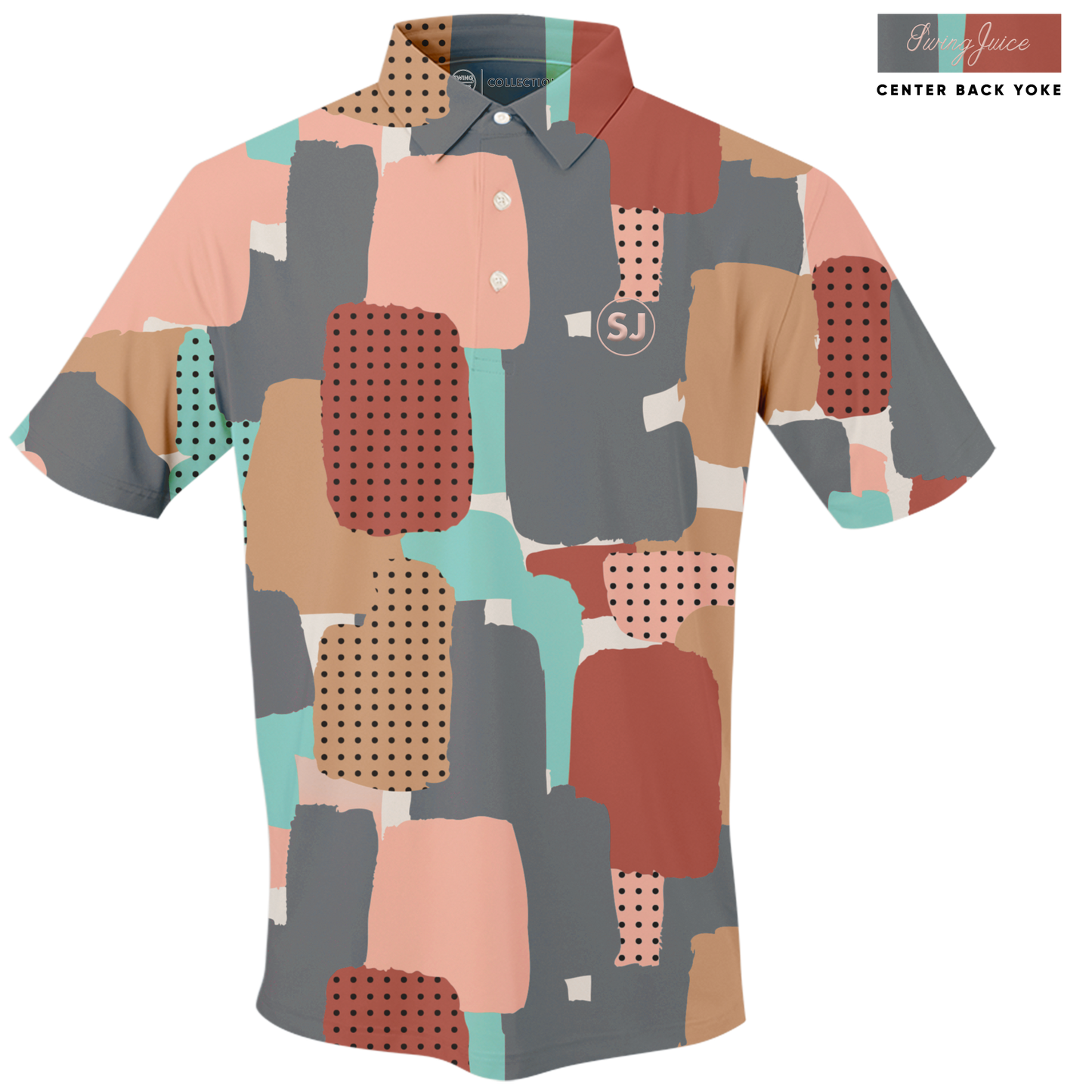 Golf Abstract Camo Men's Polo SwingJuice