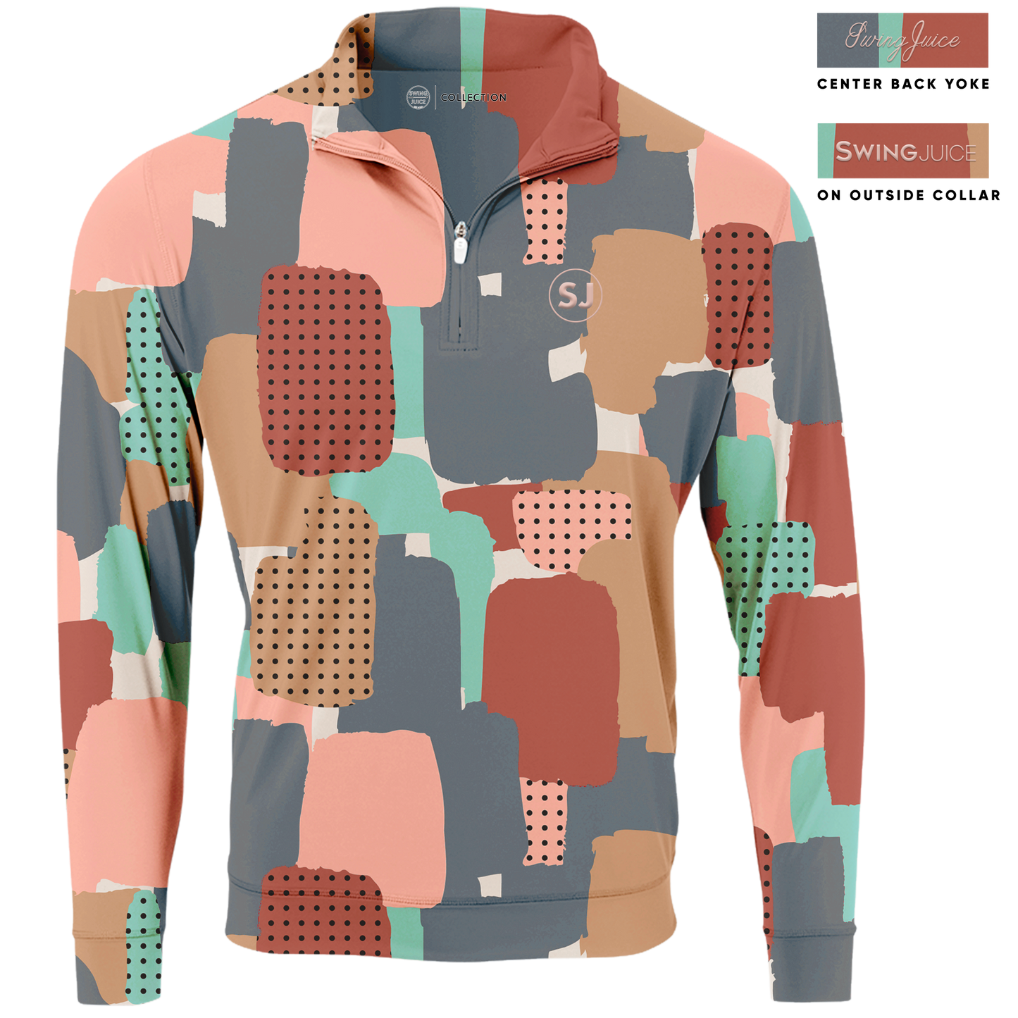 Golf Abstract Camo Men's Quarter Zip SwingJuice