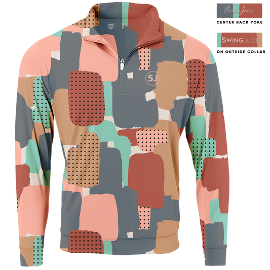 Golf Abstract Camo Men's Quarter Zip SwingJuice