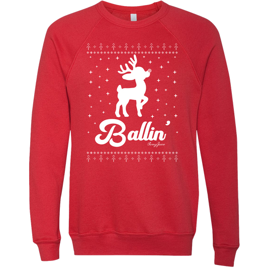 Golf Ballin' Unisex Ugly Sweatshirt-Red