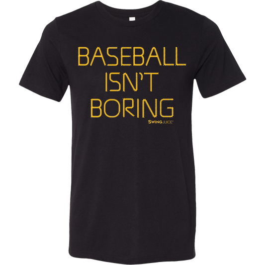 Official Baseball Isn't Boring Unisex T-Shirt Blk SwingJuice