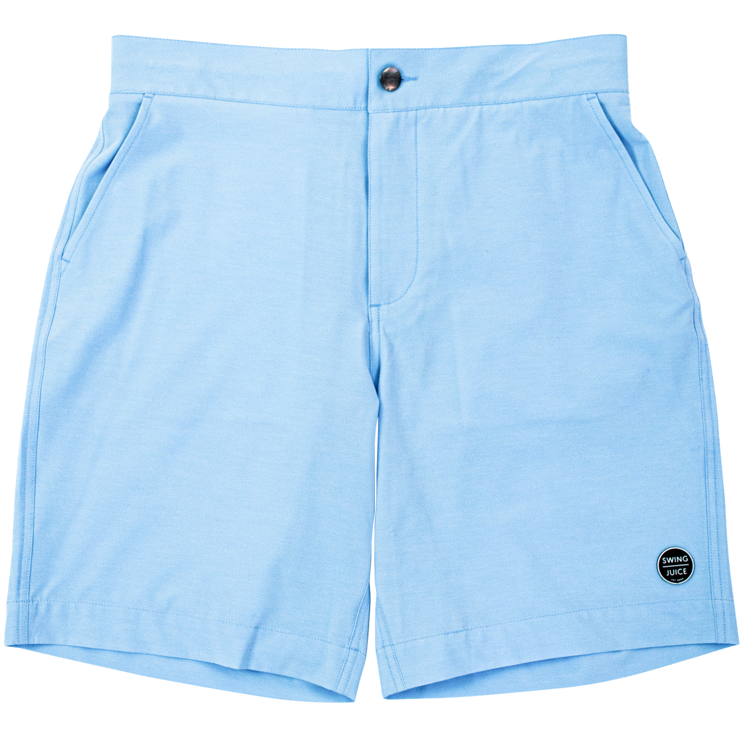SwingJuice Men's Golf Sunrise Short Bay Blue & Retro Unisex Rope Hat White Bundle-Multi