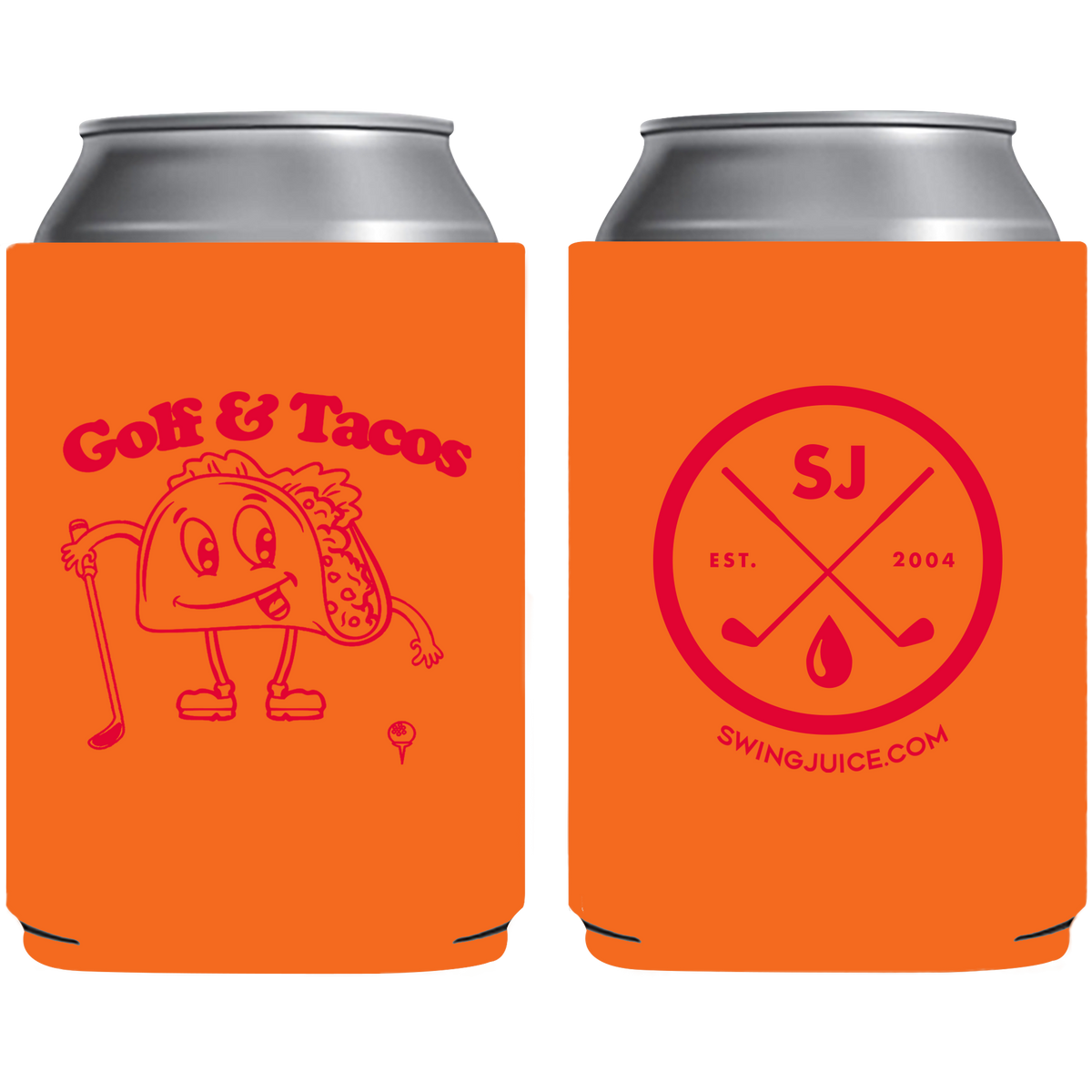 Golf & Tacos Koozie Orange O/S SwingJuice
