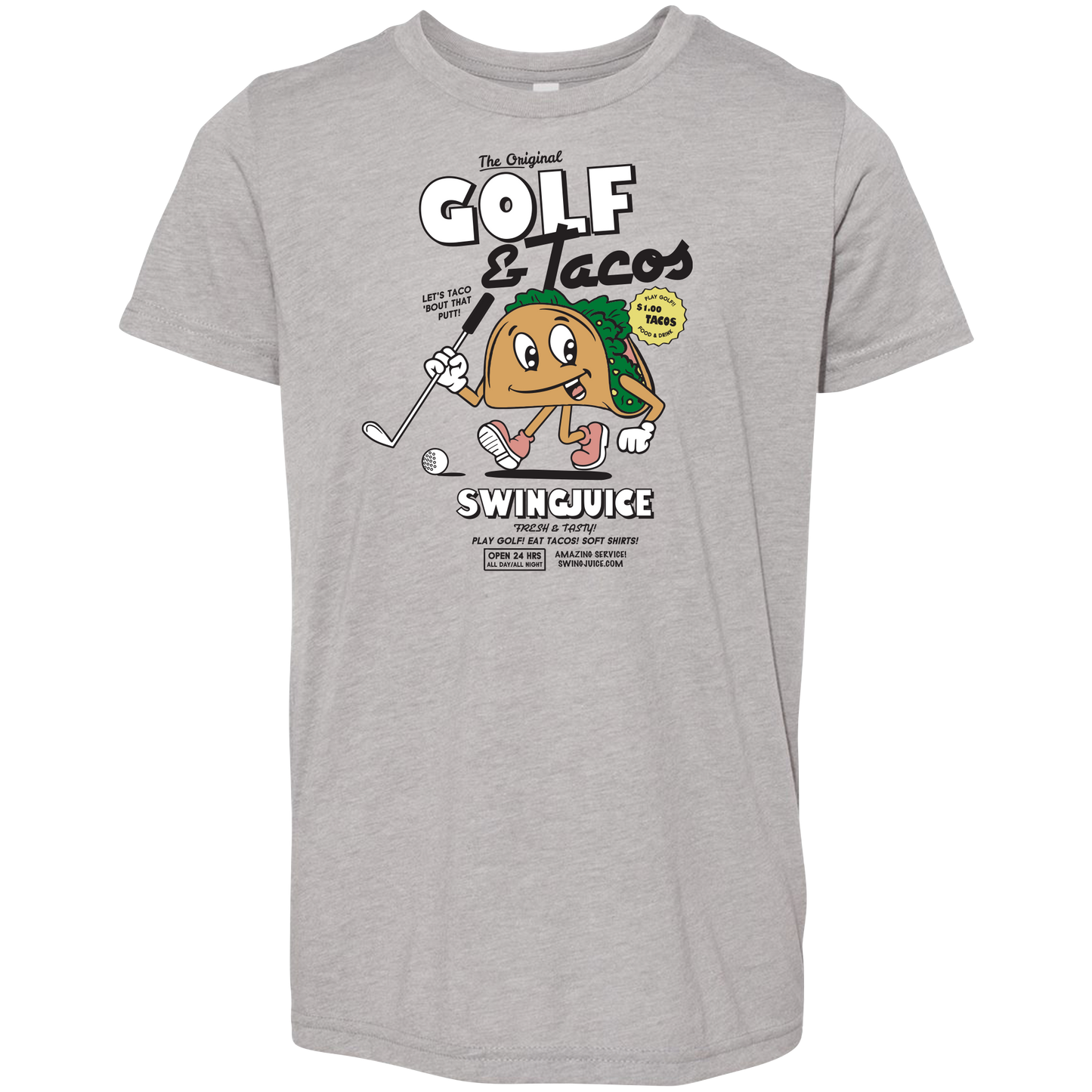 Golf & Tacos The Sequel Kids T-Shirt SwingJuice