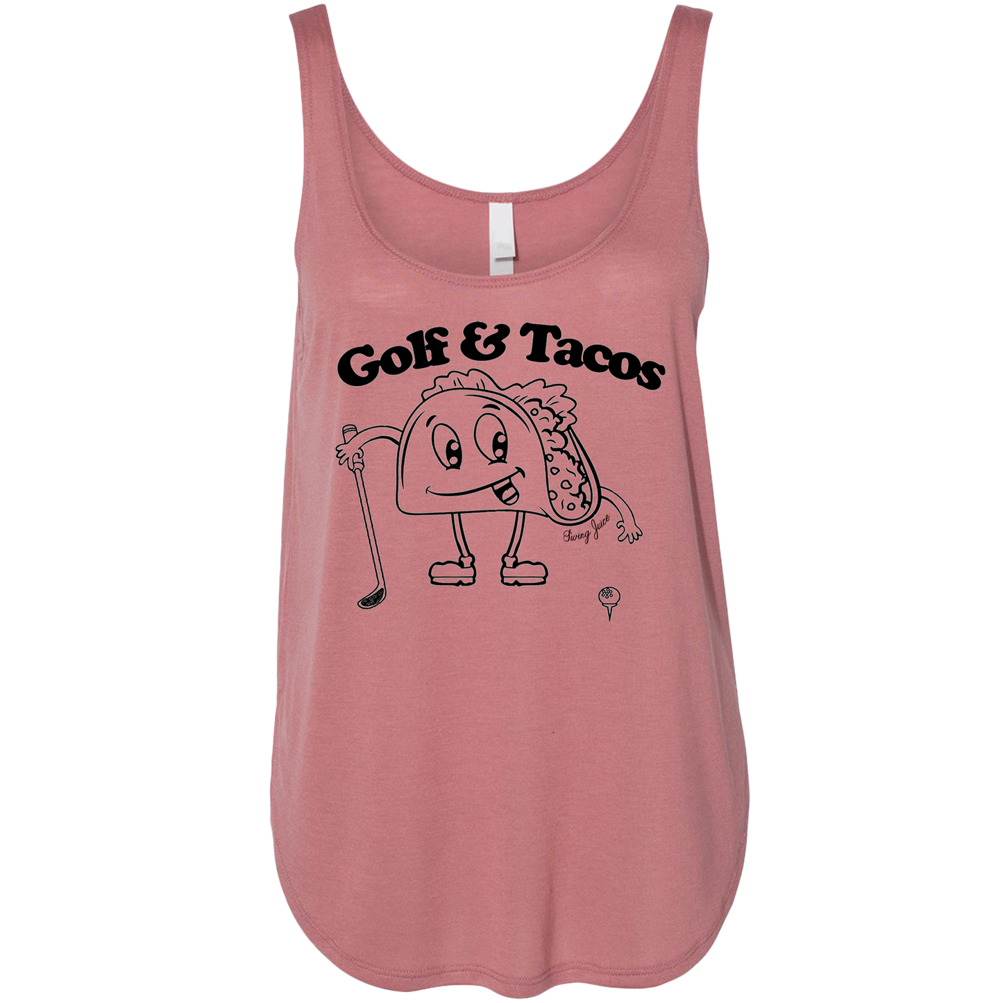 Golf & Tacos Women's Tank Top Black SwingJuice