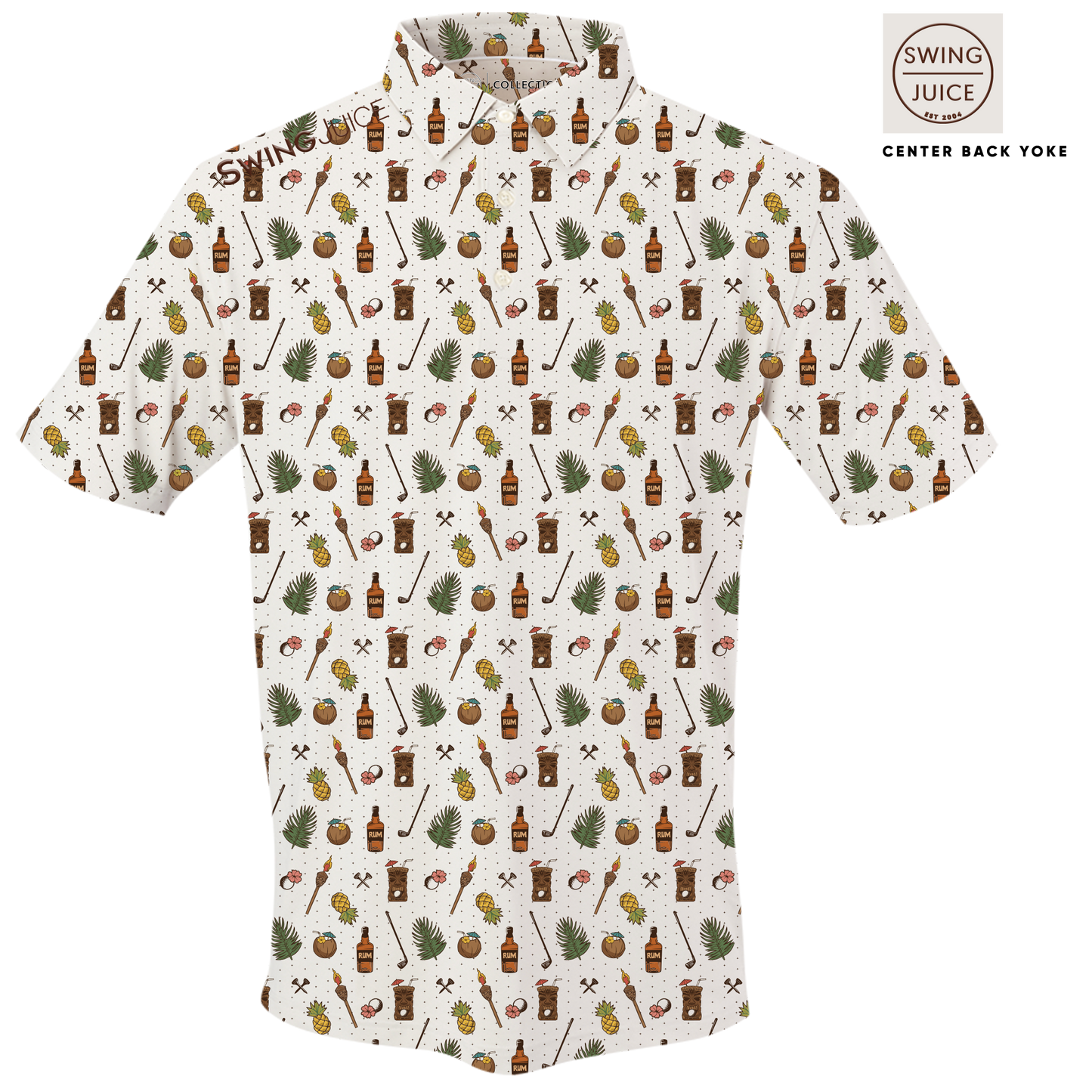 Golf & Tiki Men's Polo-Ivory