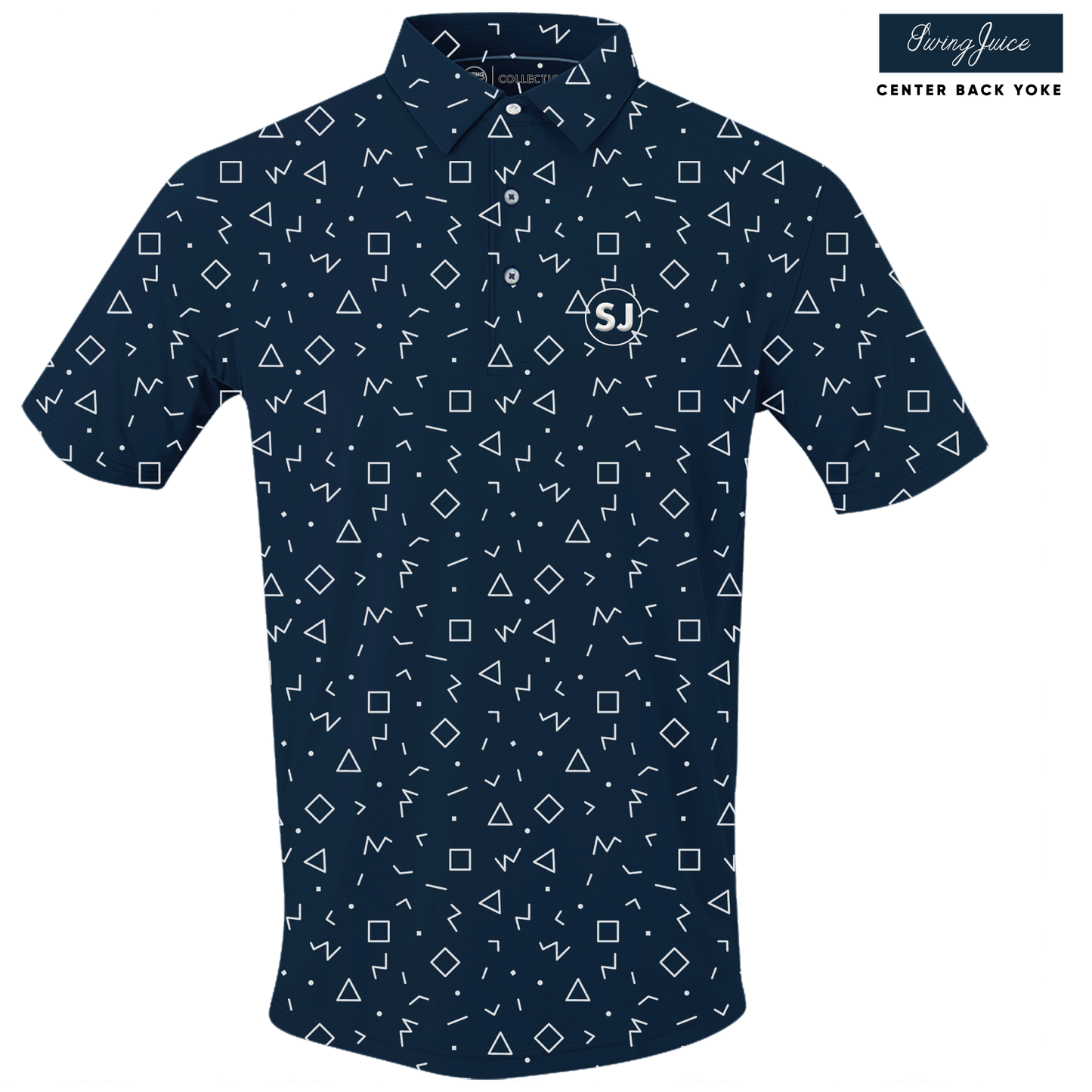 Golf Memphis Geometric Men's Polo SwingJuice