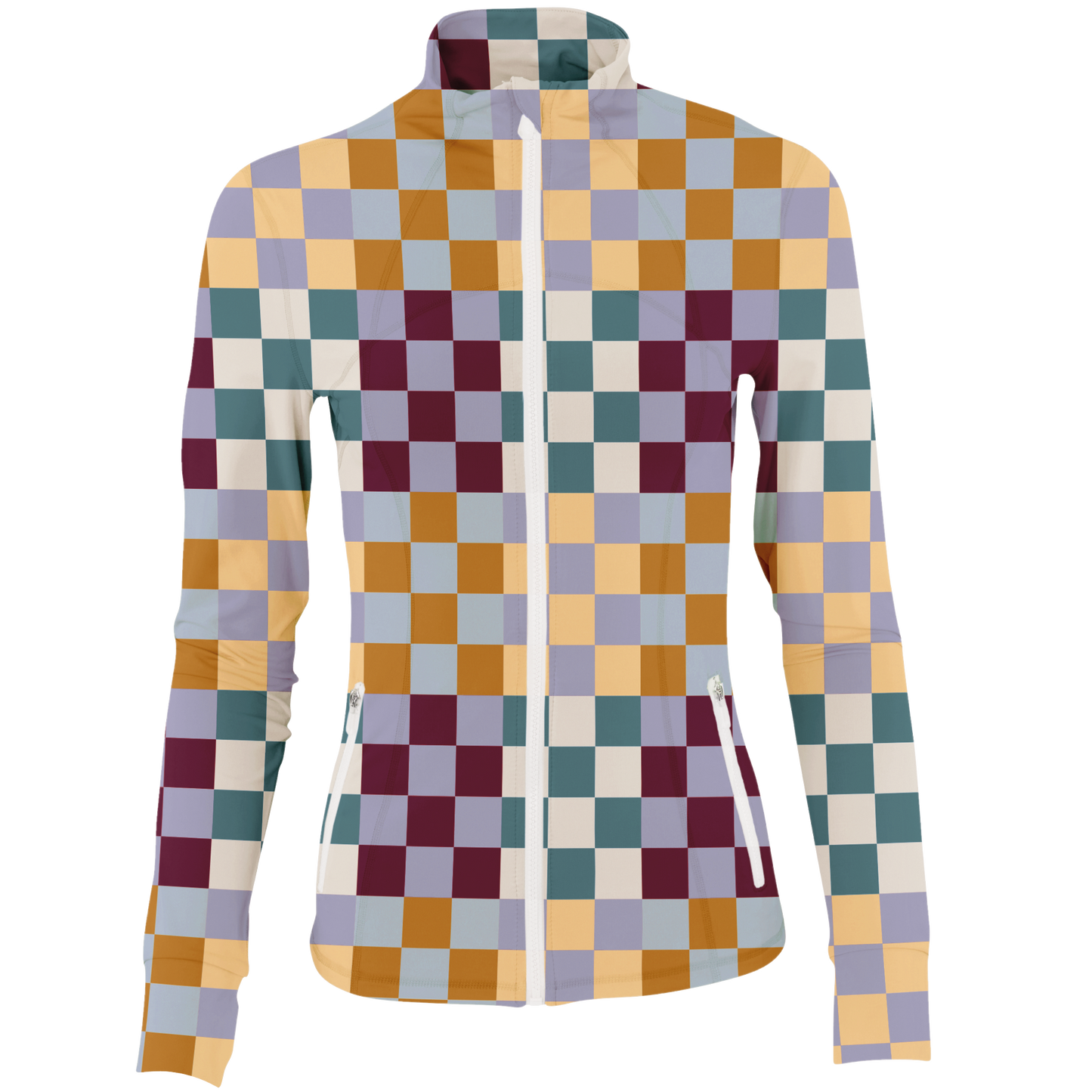 Golf Multi Checker Women's Full Zip SwingJuice