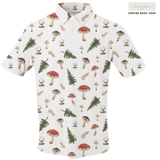 Golf Mushrooms Men's Polo SwingJuice