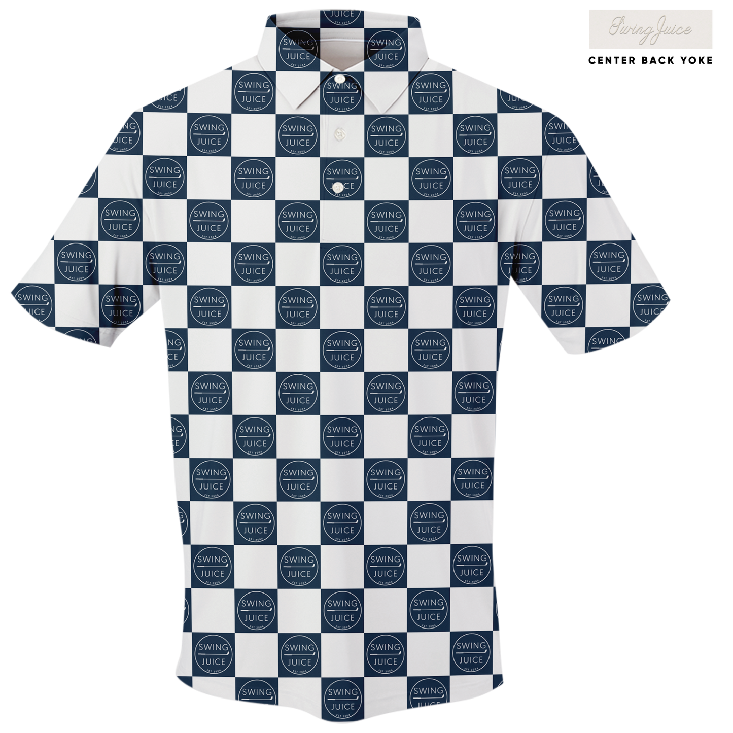 Golf SJ Checkerboard Men's Polo SwingJuice