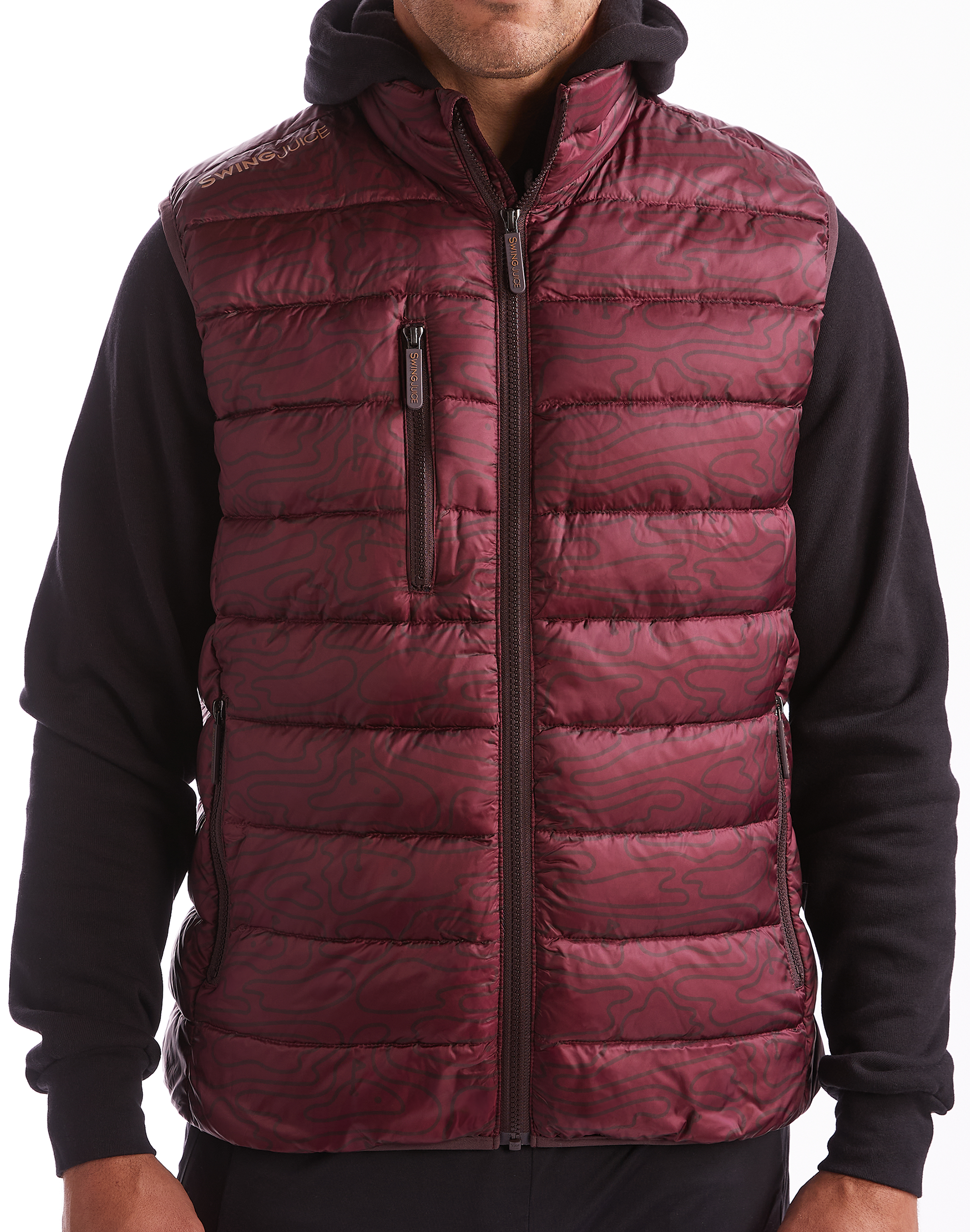 Golf Rhythmic Lines Unisex Packable Puffer Vest – SwingJuice LLC Golf Rhythmic Lines Unisex Packable Puffer Vest – SwingJuice LLC