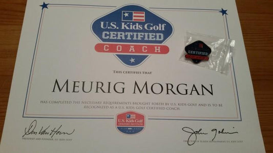 Meurig Morgan Gets US Kids Golf Coach Certification