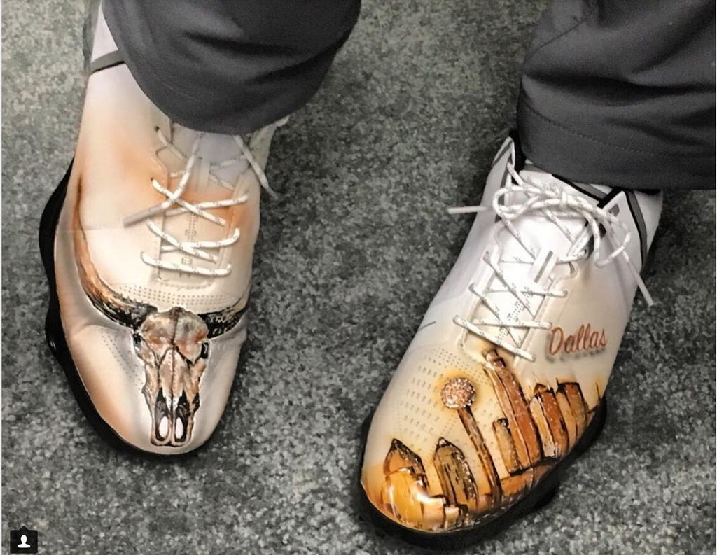 Jordan Spieth's Custom Texas Shoes...