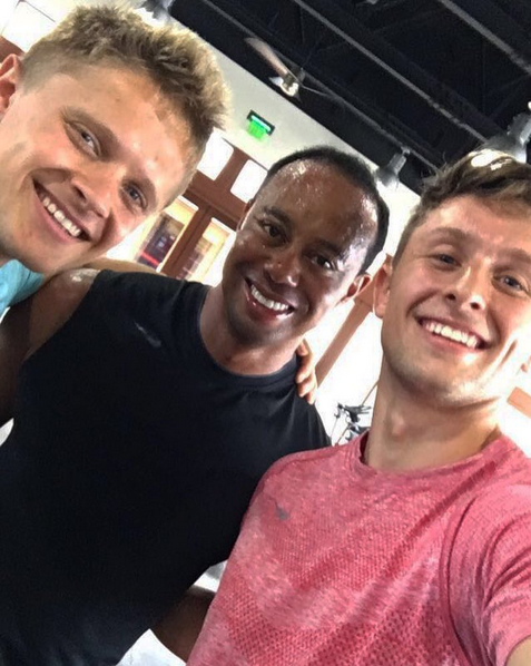 Tiger Woods Back in the Gym