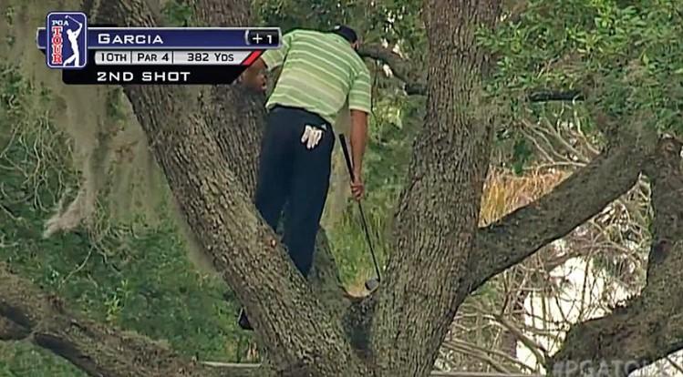 Sergio Garcia Hitting Shots Out of Trees