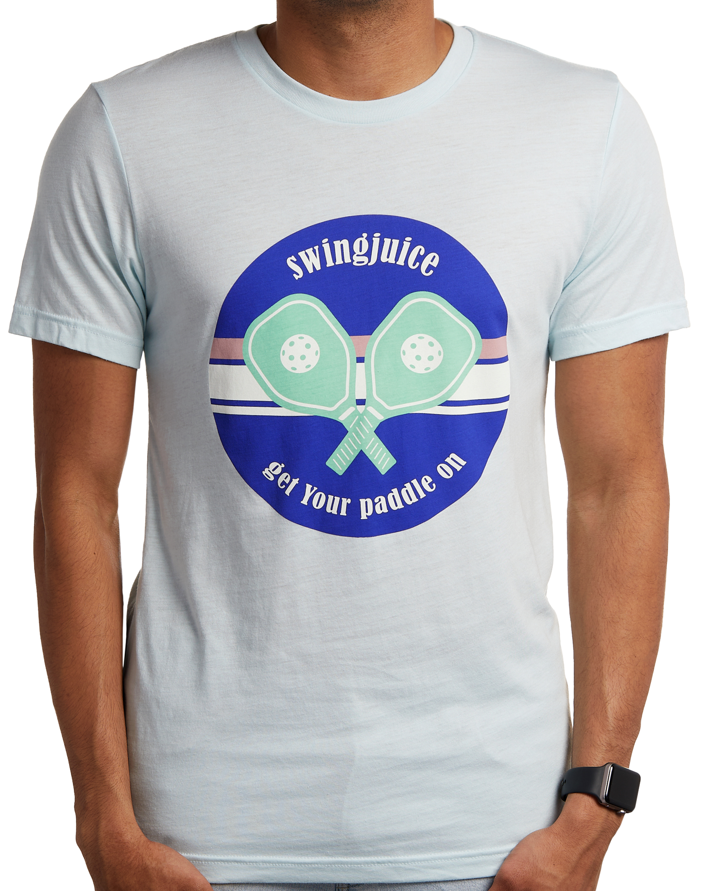 Pickleball Get Your Paddle On Unisex T-Shirt-Ice Blue