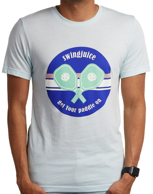 Pickleball Get Your Paddle On Unisex T-Shirt-Ice Blue