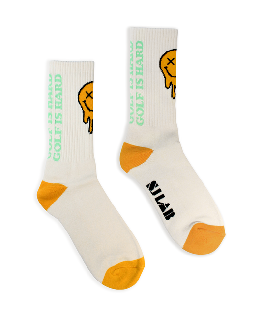 Golf Is Hard Men's Sock-Ivory