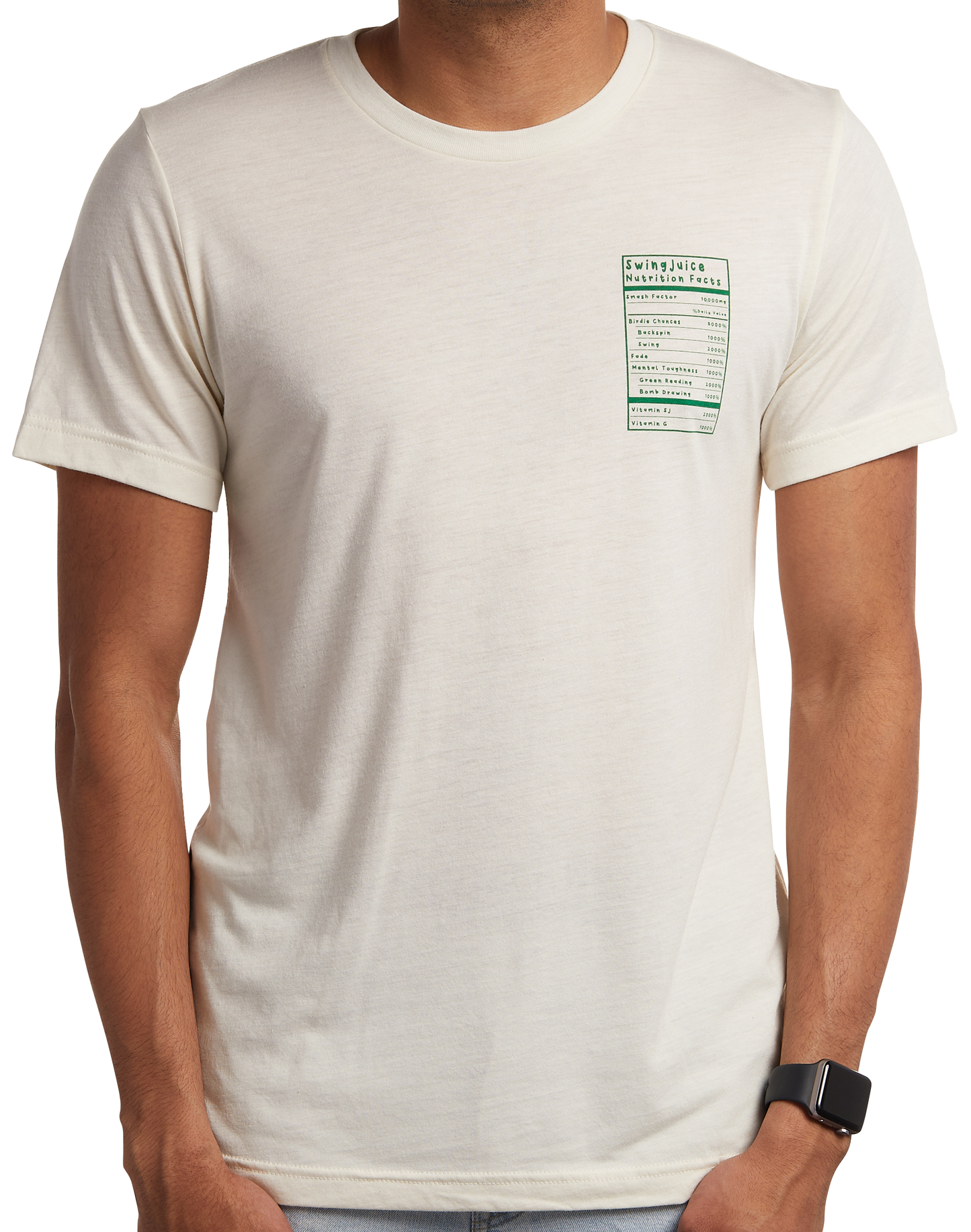 Golf Juice Box Front & Back Unisex T-shirt-Natural