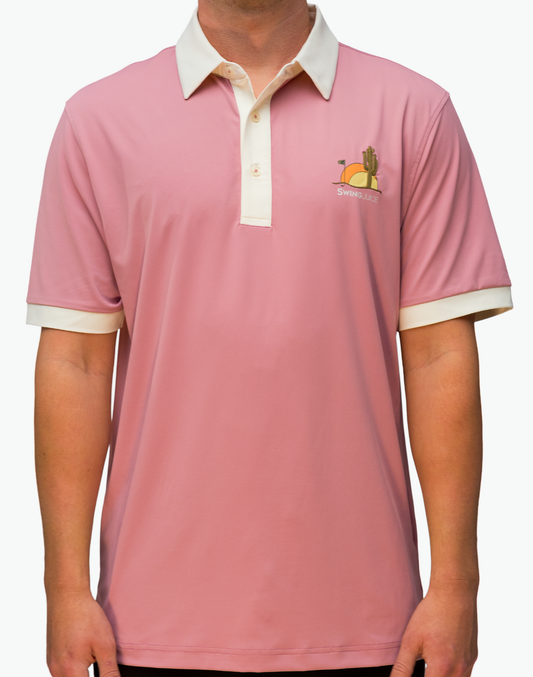 Golf Saguaro Men's Polo-Orchid/Ivory