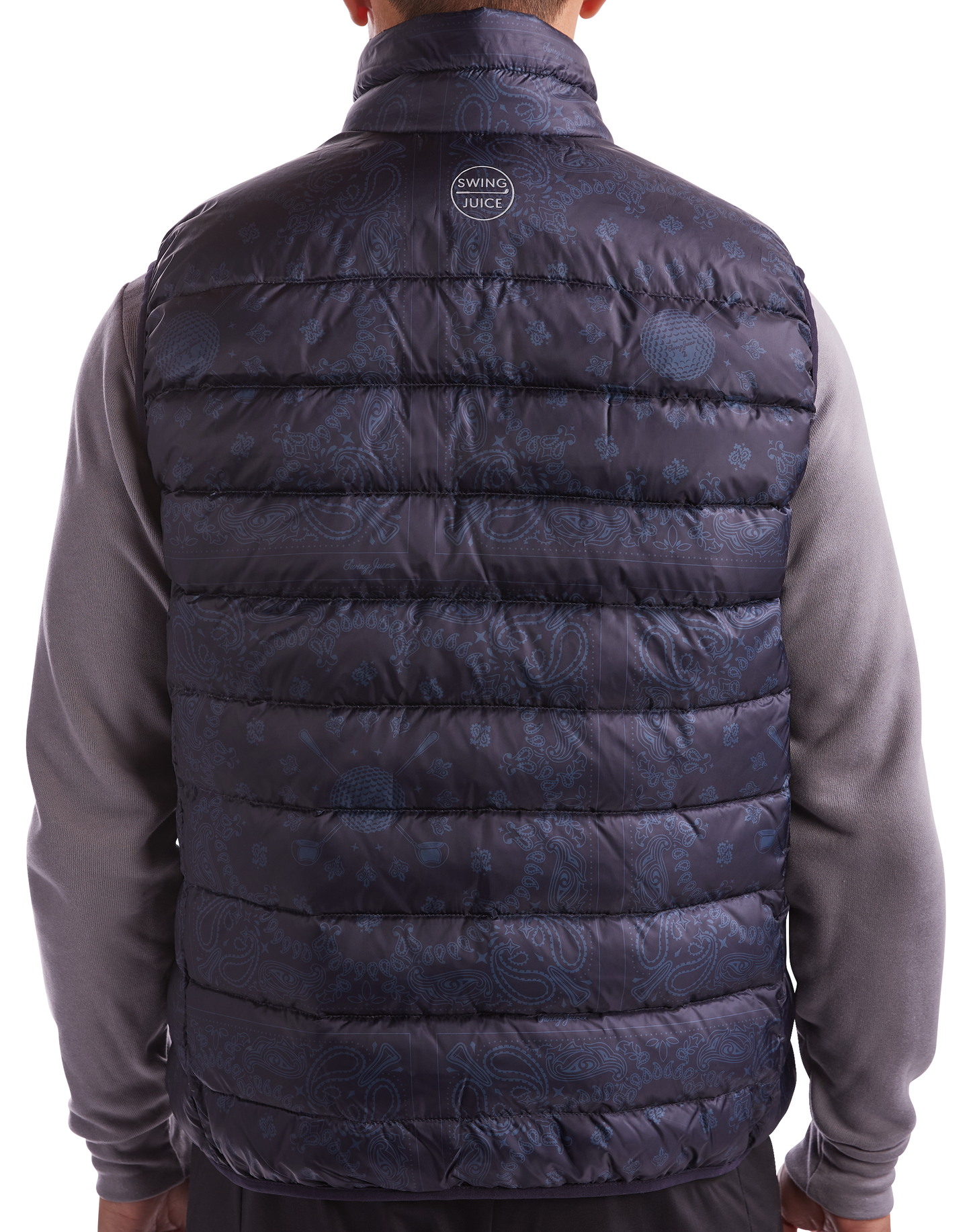 Golf Bandana Men's Packable Puffer Vest-Navy