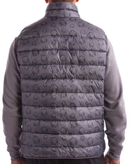 Golf & Hip Hop Men's Packable Puffer Vest-Grey