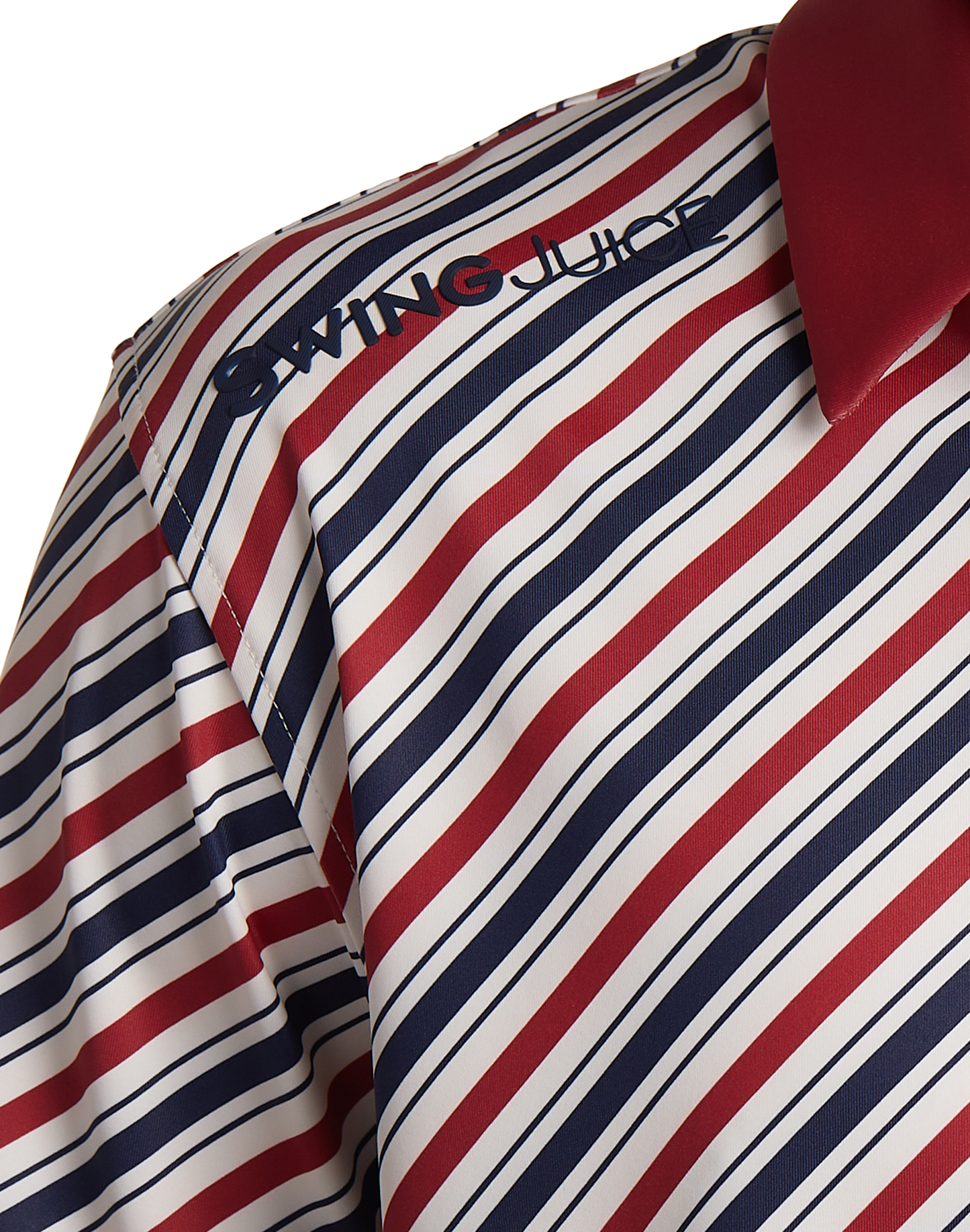 Golf Americana Diagonal Stripe Men's Polo-Red