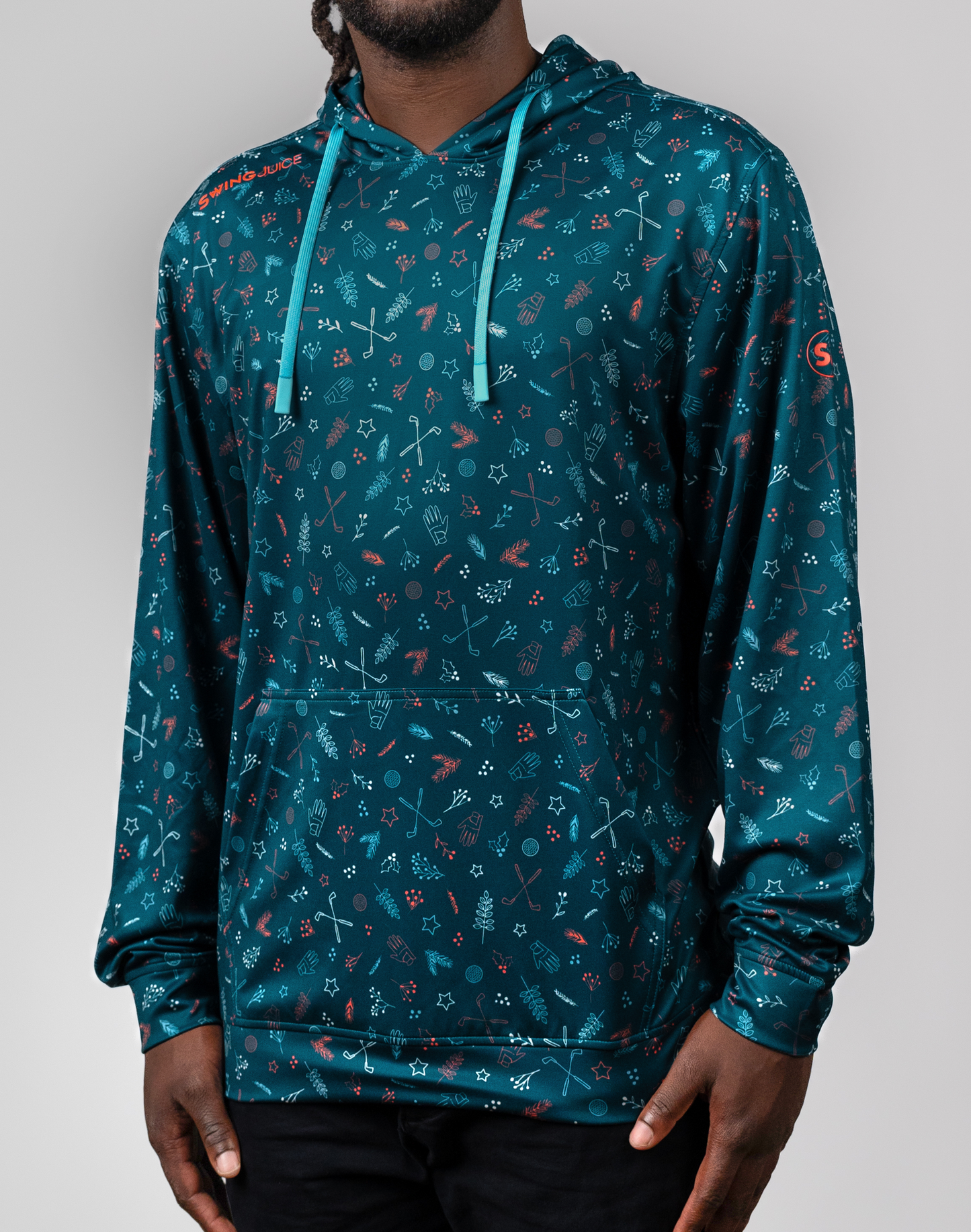 Golf & Hollys Men's Performance Hoodie-Deep Teal