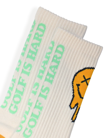 Golf Is Hard Men's Sock-Ivory