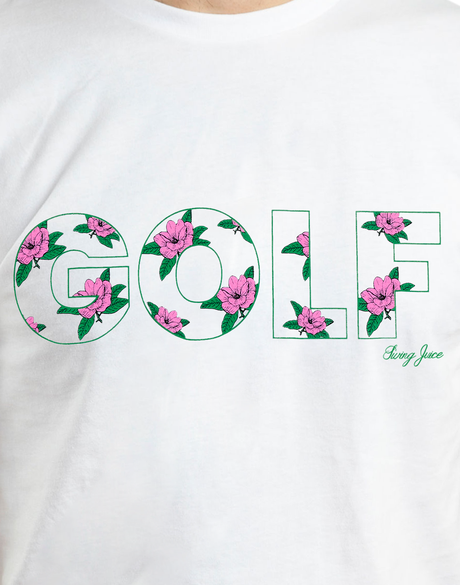 Golf Magnolia Unisex T-Shirt-White