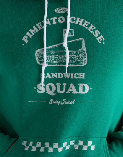 Golf Pimento Cheese Sandwich Squad Unisex Hoodie-Kelly Green