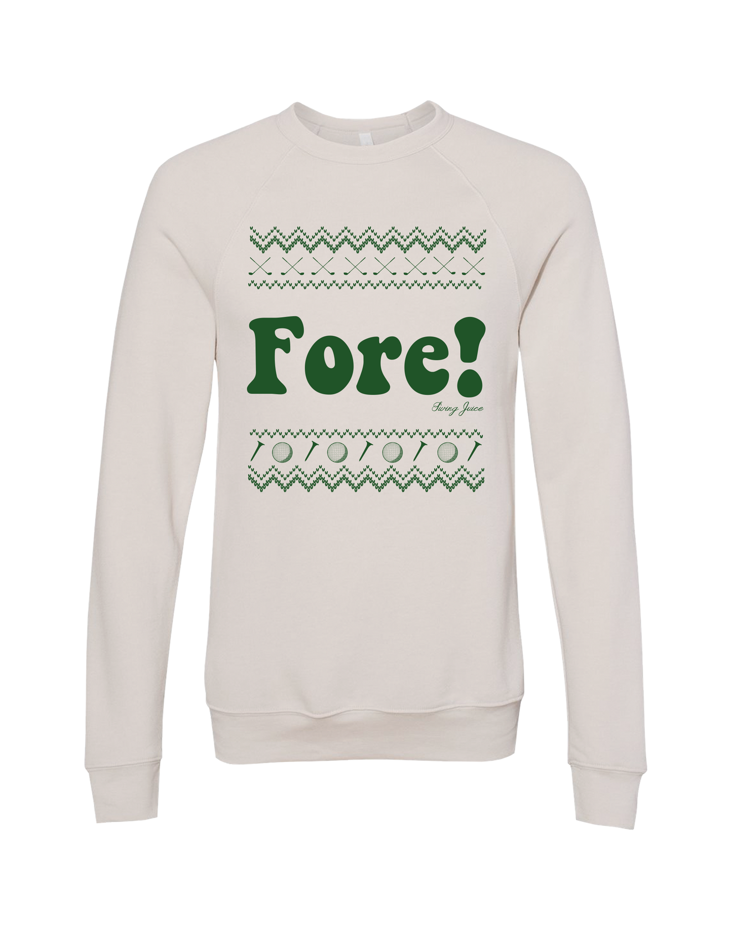 Golf FORE! Unisex Ugly Sweatshirt-Cream