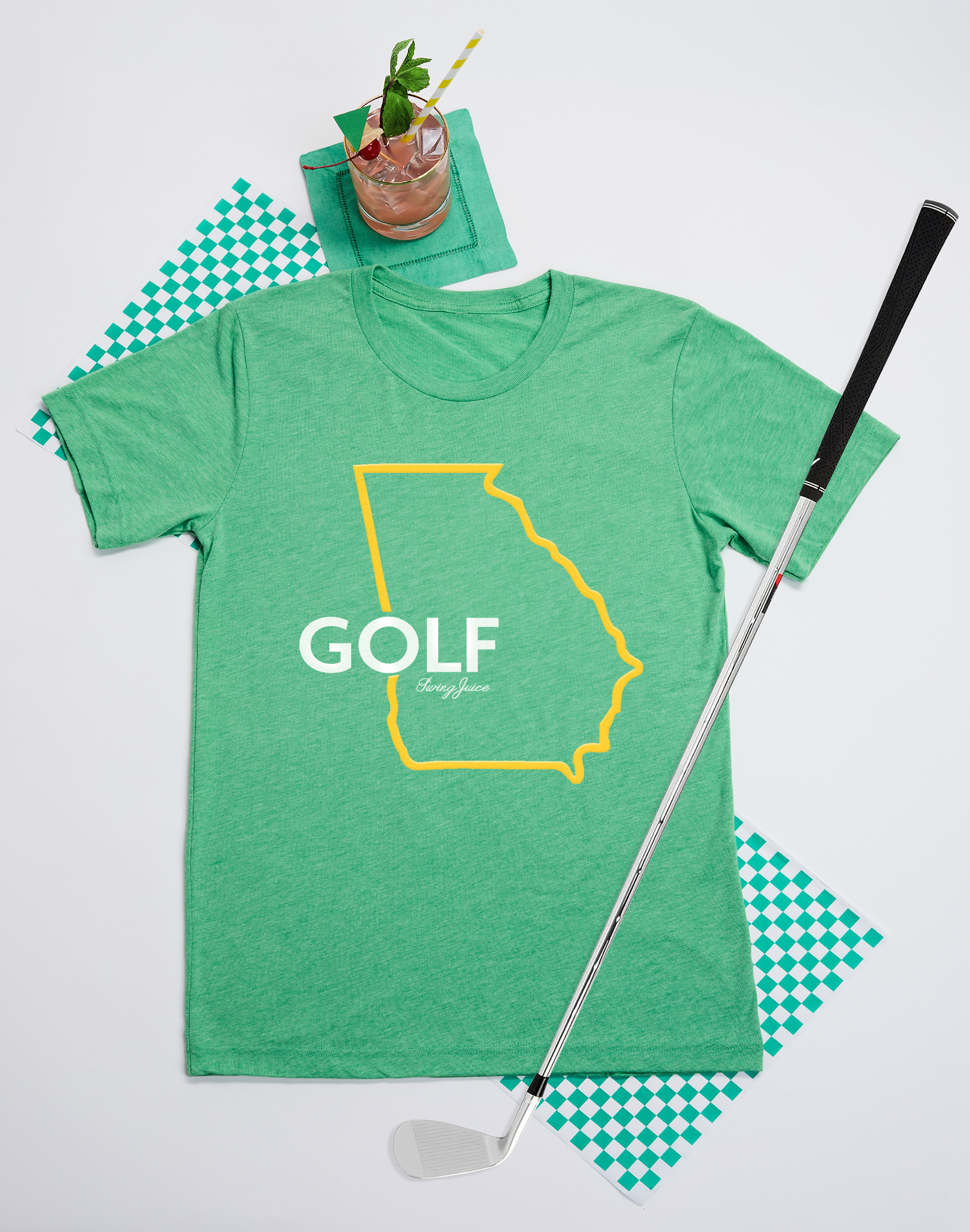 Golf Georgia Unisex T-Shirt-Green