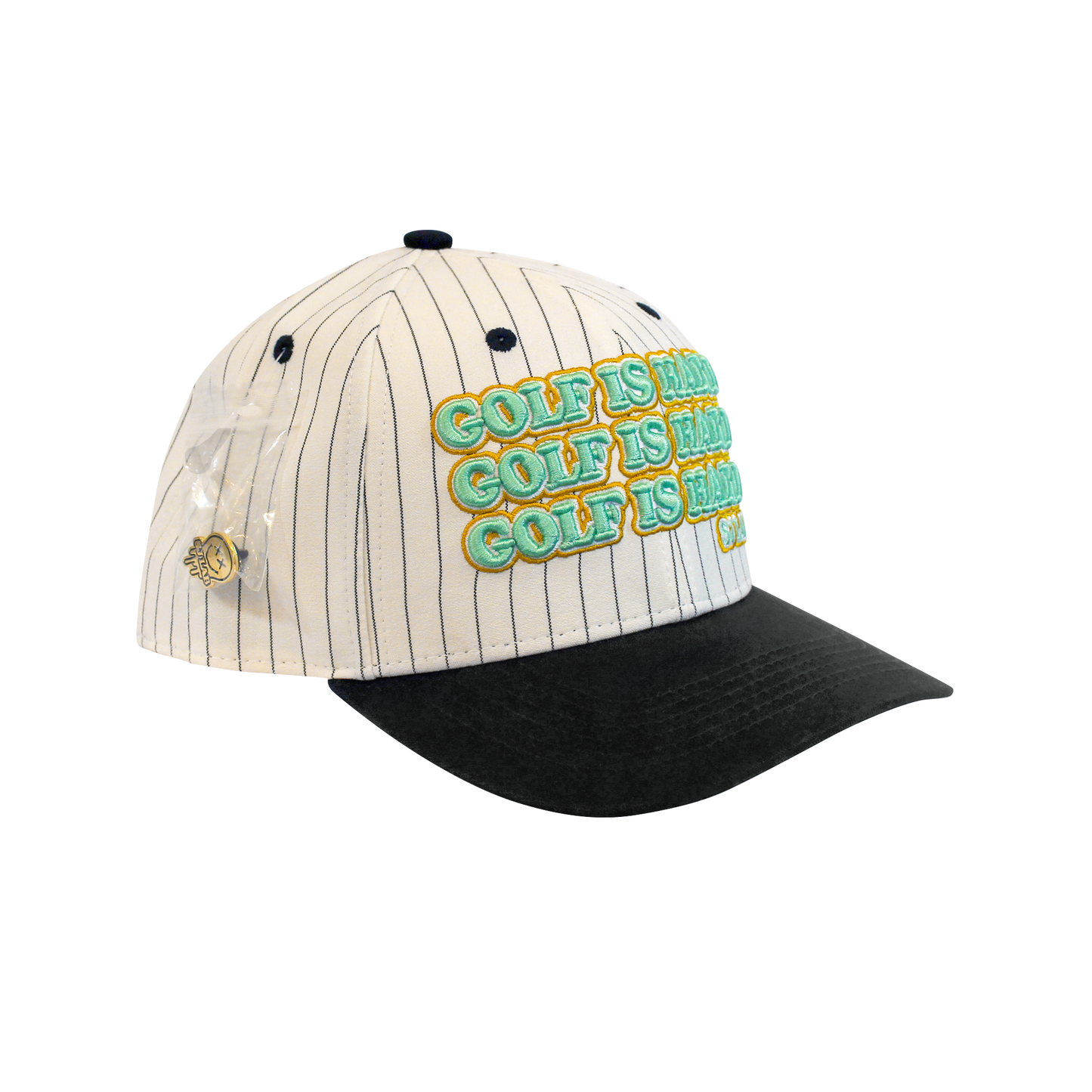 Golf Is Hard Unisex Snapback Hat-Ivory