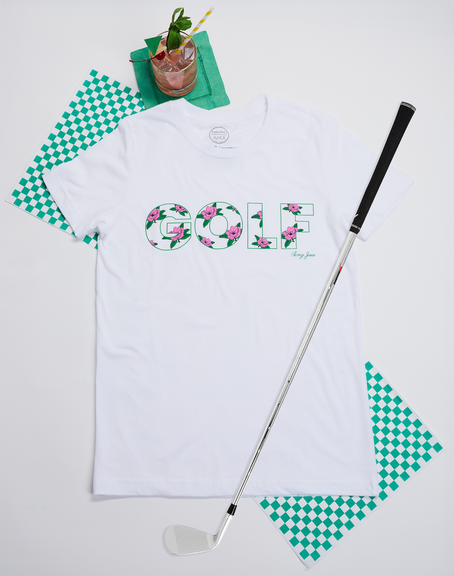 Golf Magnolia Unisex T-Shirt-White