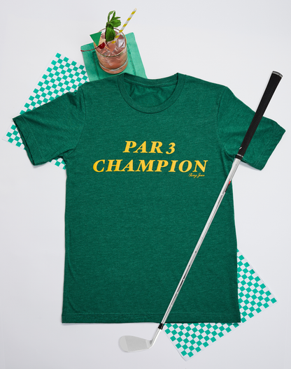 Golf Par 3 Champion Unisex T-Shirt-Dark Green