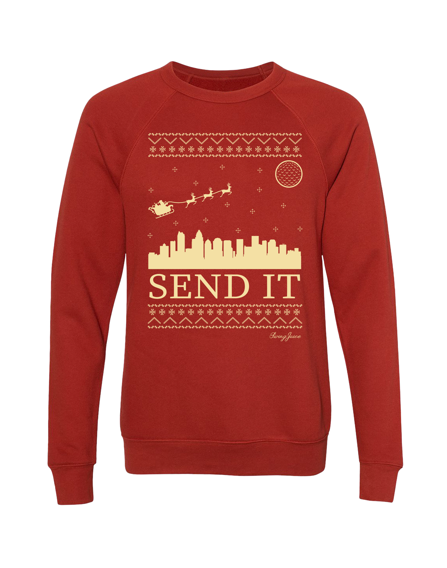 Golf Send It Unisex Ugly Sweatshirt-Brick