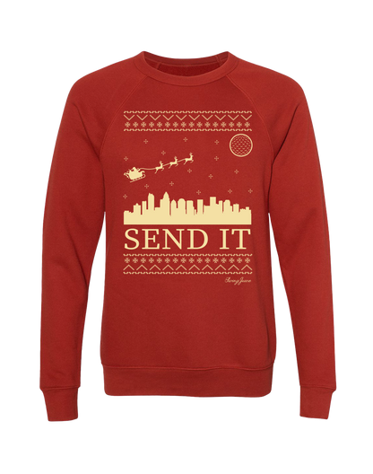 Golf Send It Unisex Ugly Sweatshirt-Brick