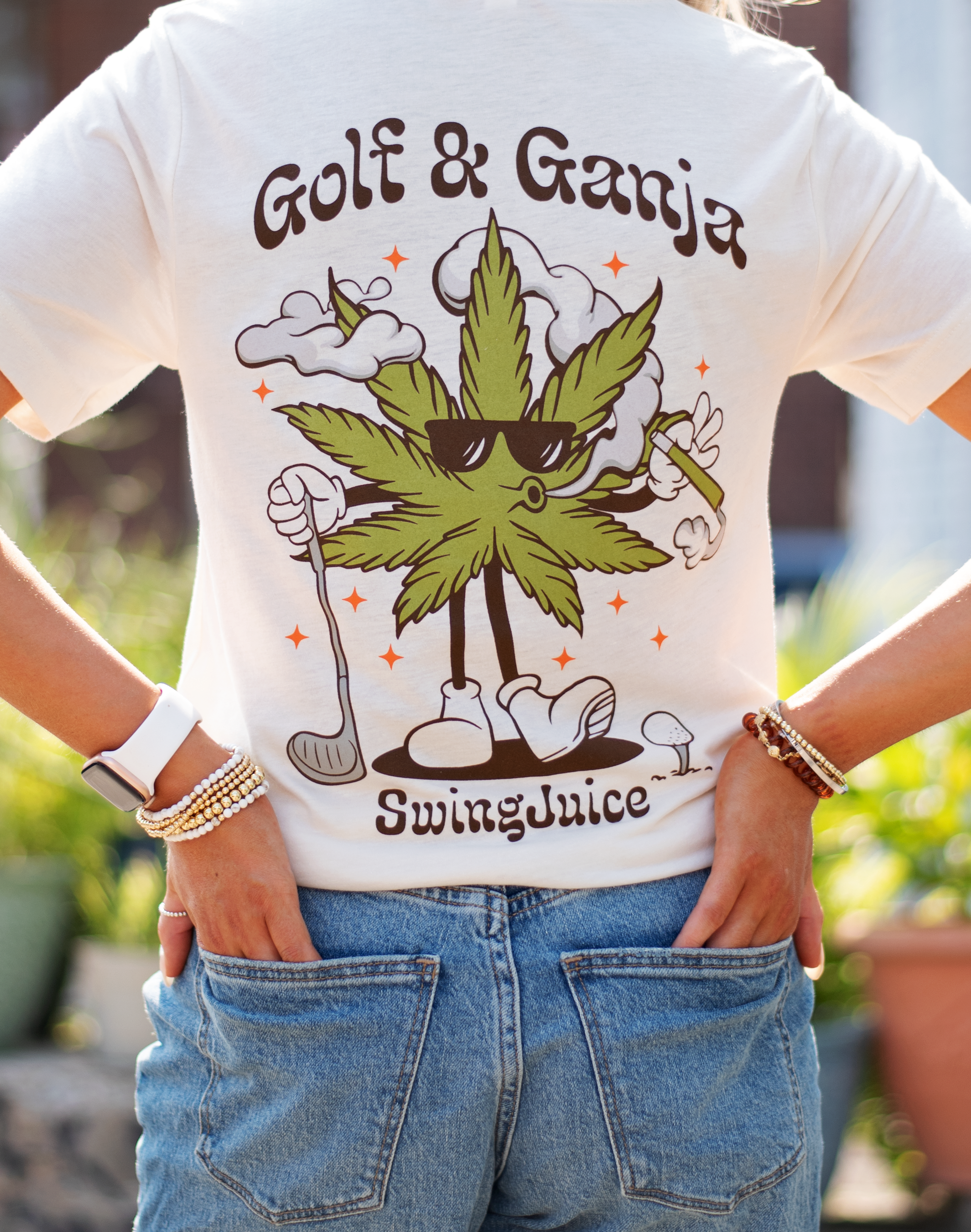 SwingJuice Short Sleeve Unisex T-Shirt Golf & Ganja