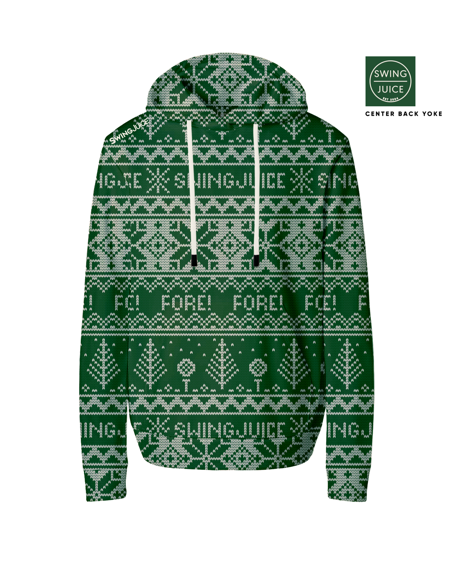 Golf Fore Fairisle Men's Performance Hoodie-Forest