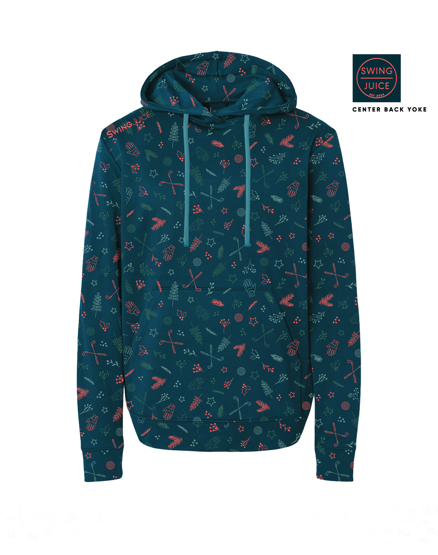 Golf & Hollys Men's Performance Hoodie-Deep Teal