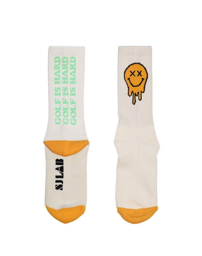 Golf Is Hard Men's Sock-Ivory