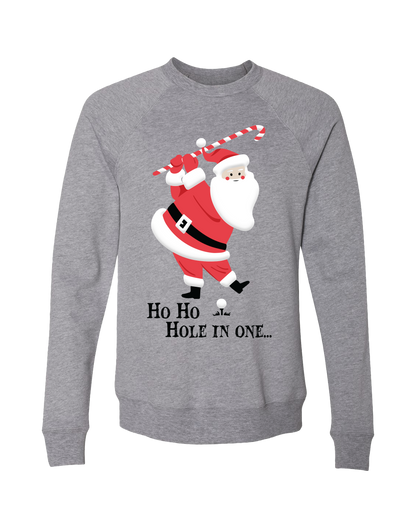 Golf Ho Ho Hole In One Unisex Ugly Sweatshirt-Grey