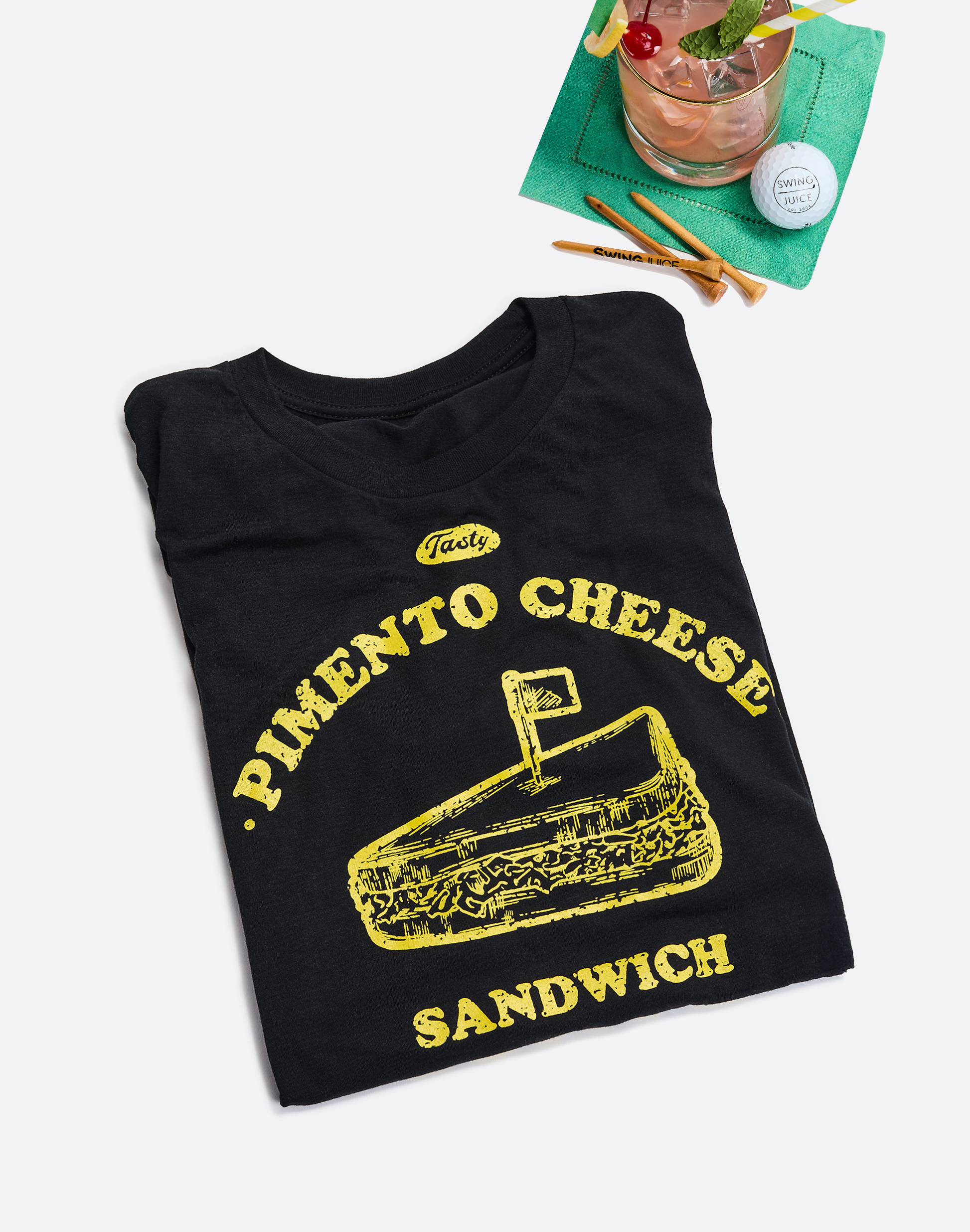 Golf Pimento Cheese Sandwich Squad Unisex T-Shirt-Black