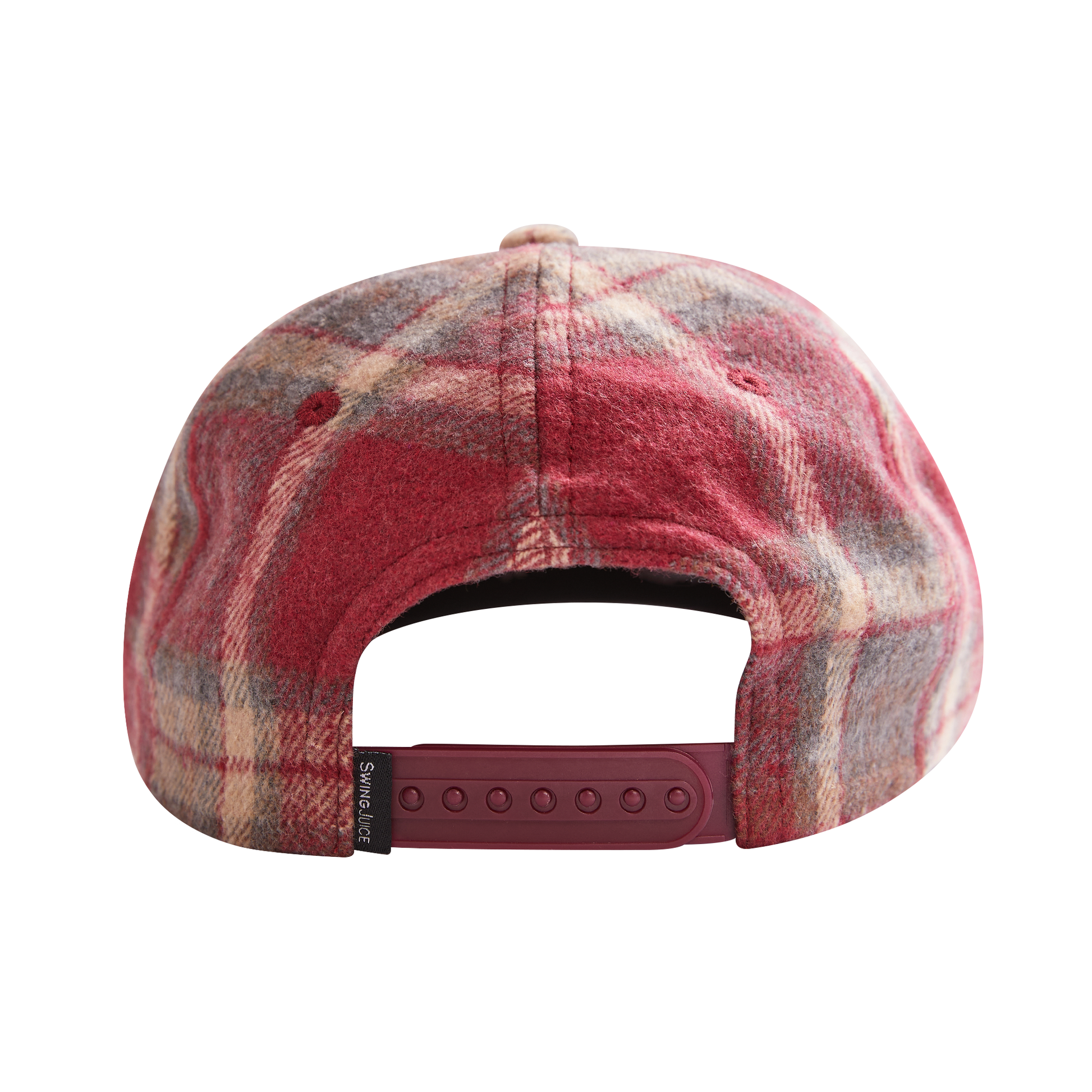 Golf SJ Plaid Unisex Dad Hat-Burgundy