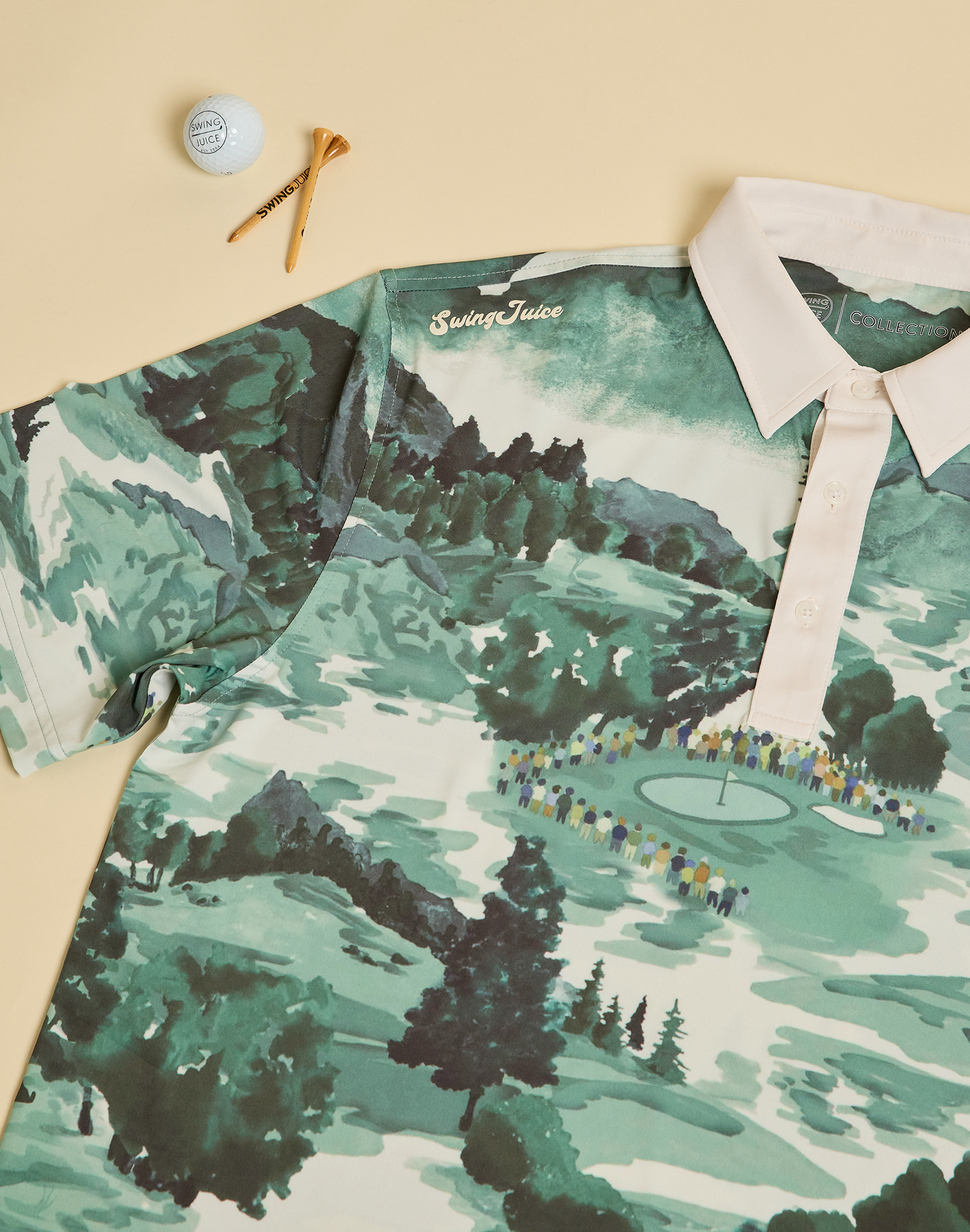 Golf Georgia Landscape Men's Polo-Green