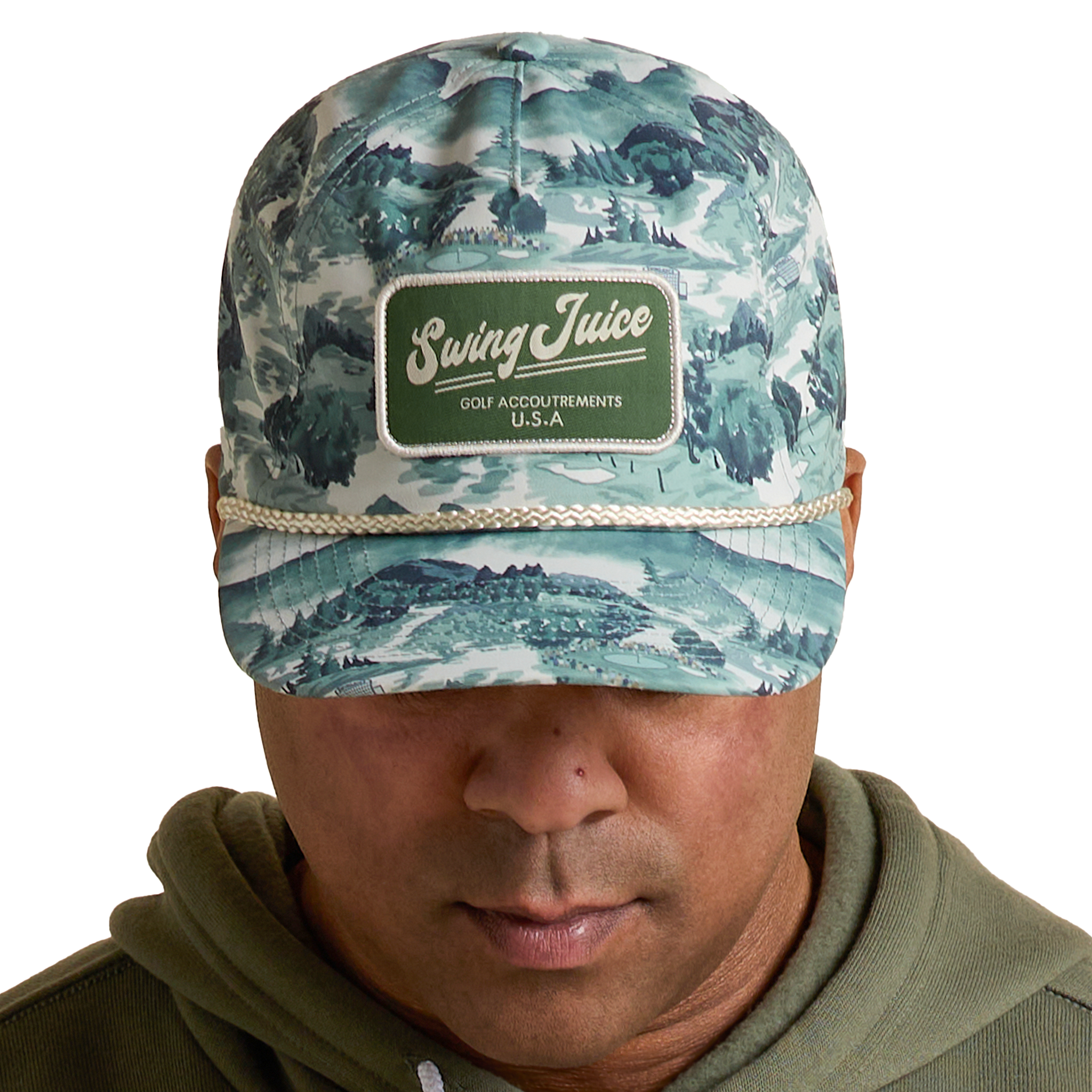 Golf Georgia Landscape Unisex Rope Hat Green O/S – SwingJuice LLC