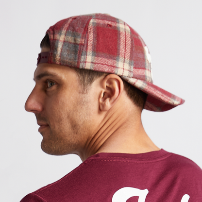 Golf SJ Plaid Unisex Dad Hat-Burgundy